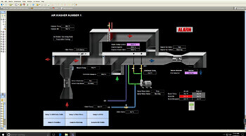 Computer view of HVAC controls