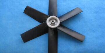 Aerial view of fan blades