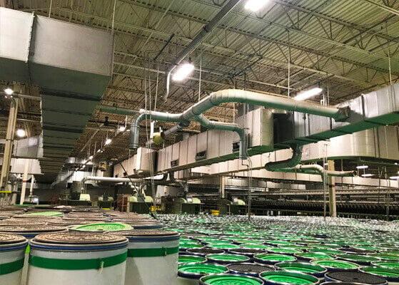 Interior view of the textile manufacturer facility